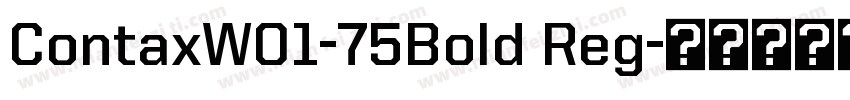 ContaxW01-75Bold Reg字体转换